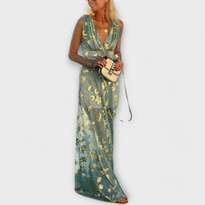 ZUZANA | Šaty s V-výstřihem a flitrovými detaily