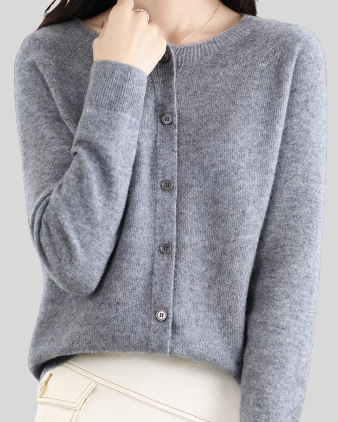 ZUZANA | Reine Merinoull Dámský O-Uringad Pletený Svetr