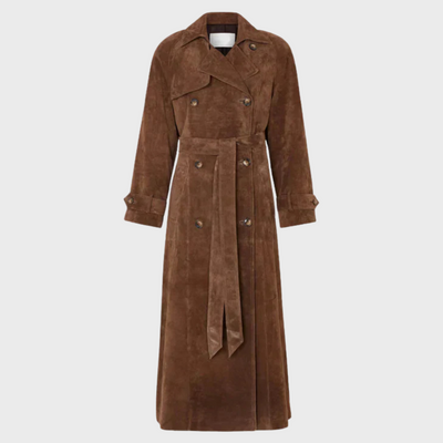 ZUZANA | Semišový trenčkot