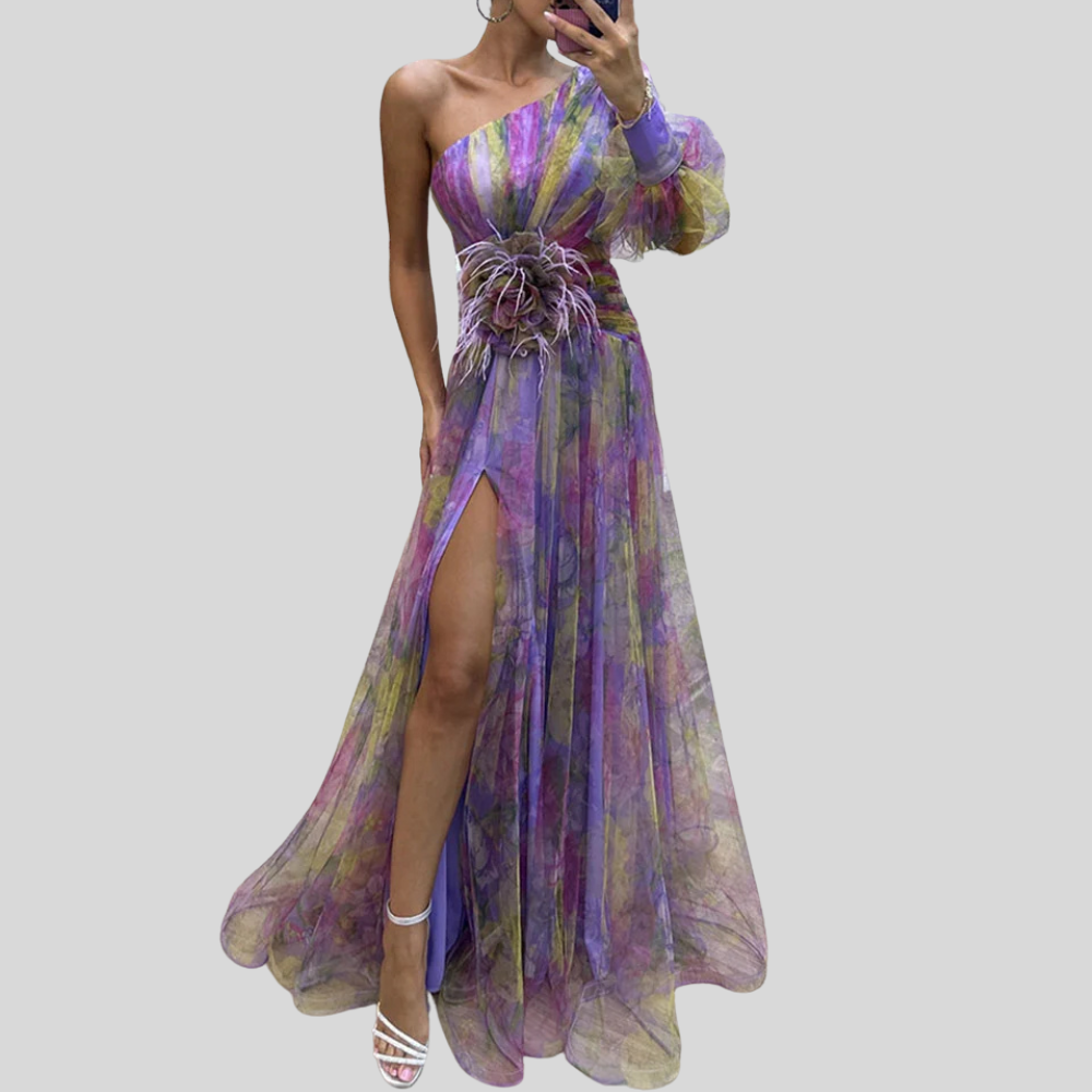 BEATRICE | ONE-SHOULDER LONG SLEEVE DRESS