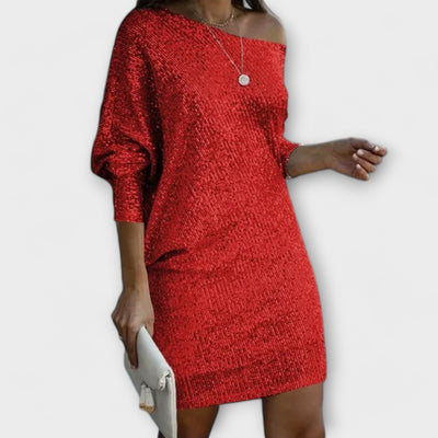 ZUZANA | Flitrované večerní šaty s kontrastními detaily