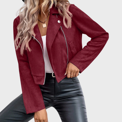 ZUZANA | Semišová elegantní bunda