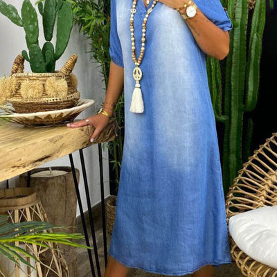 ZUZANA | Bohemian Style Denim-Look Dress