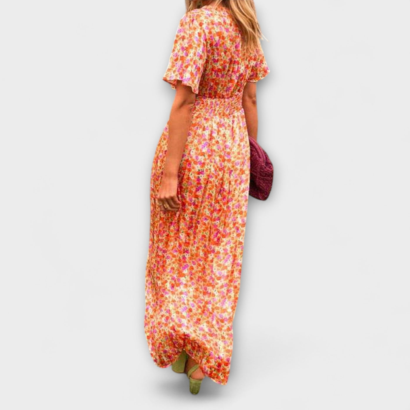 ZUZANA | Elegantní Maxi Šaty s Hlubokým V Výstřihem