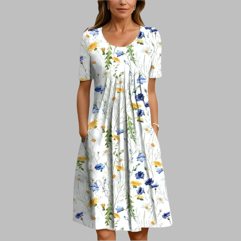 ZUZANA | Letní šaty s květinovým potiskem a kapsami