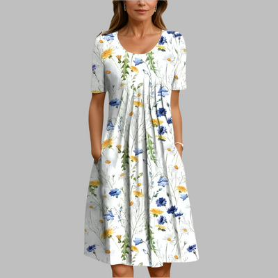 ZUZANA | Letní šaty s květinovým potiskem a kapsami