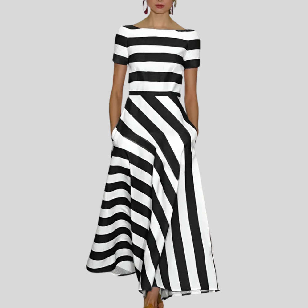 BELLA |  CLASSIC STRIPED MAXI DRESS