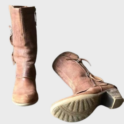 ZUZANA | Dámské zimní kovbojské boty s teplou podšívkou a podpatkem