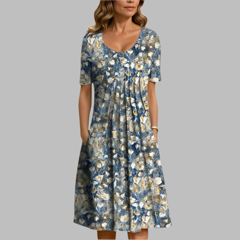 ZUZANA | Letní šaty s květinovým potiskem a kapsami