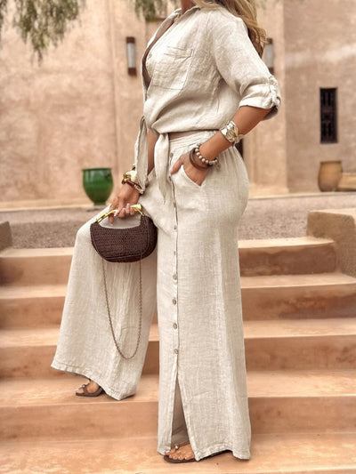 ZUZANA | Letní souprava z lehkého lnu