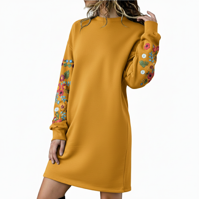 Talbot™ | Floral Embroidered Sweatshirt Dress
