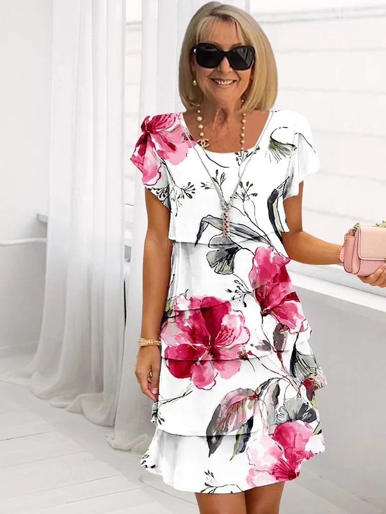 LOLA™ - RUFFLED FLORAL DRESS