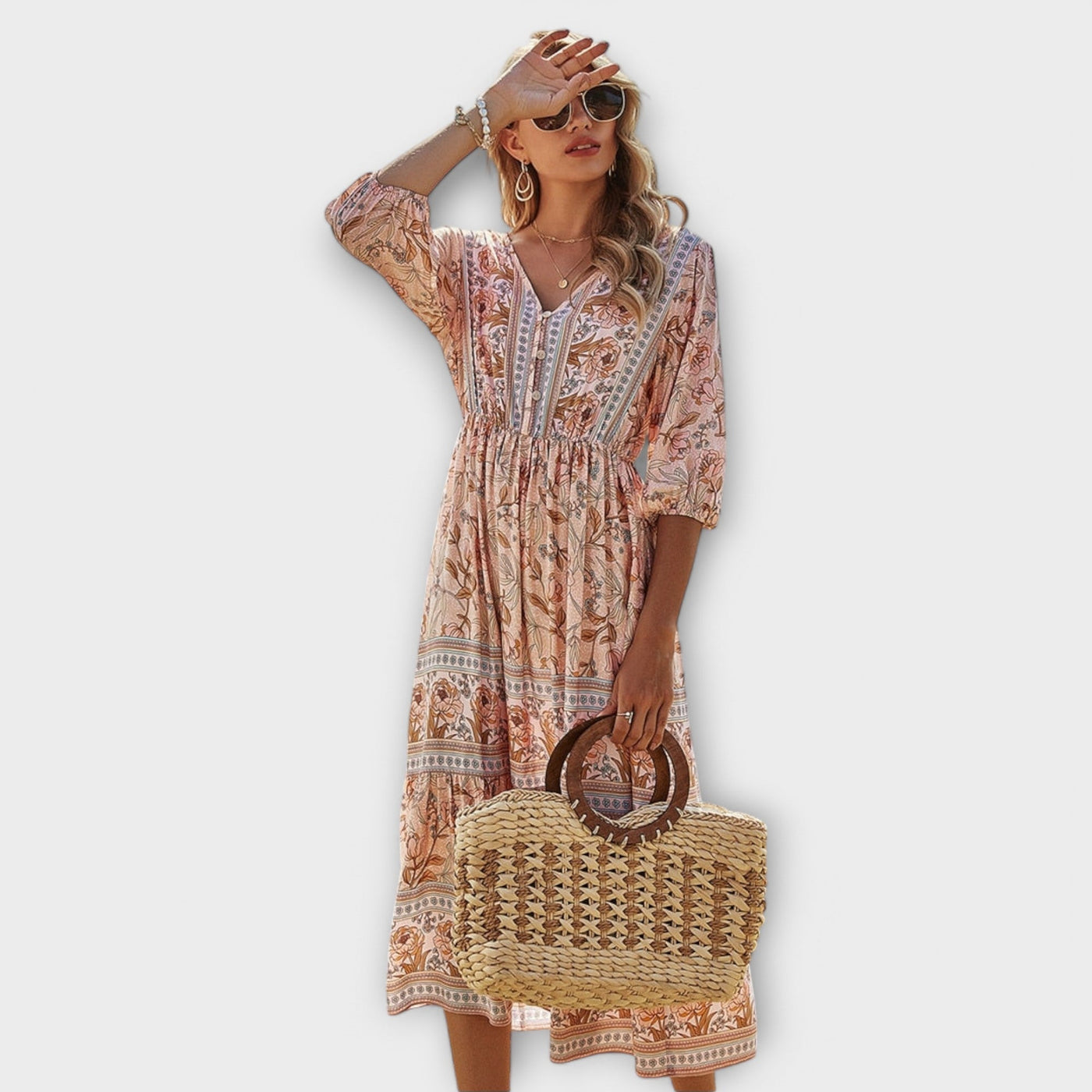 ZUZANA | Elegantní šaty s květinovým vzorem