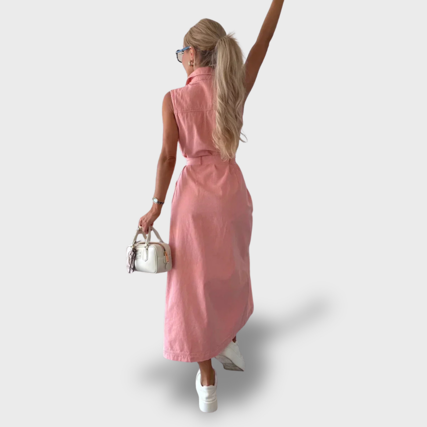 ZUZANA | Maxi Džínové Šaty Kafka