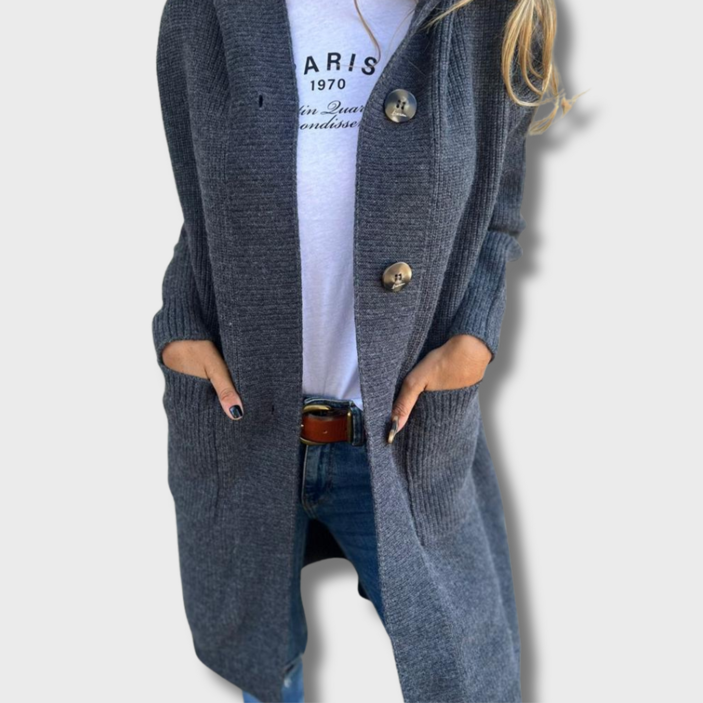 ZUZANA | Elegantní dlouhý pletený kardigan