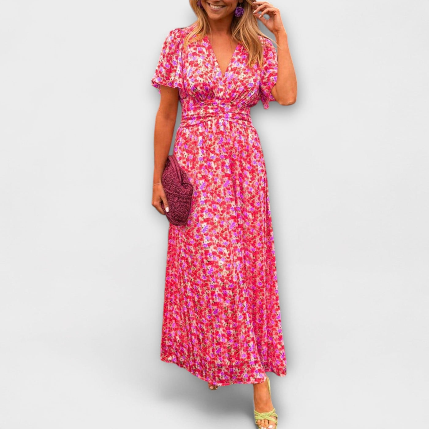 ZUZANA | Elegantní Maxi Šaty s Hlubokým V Výstřihem