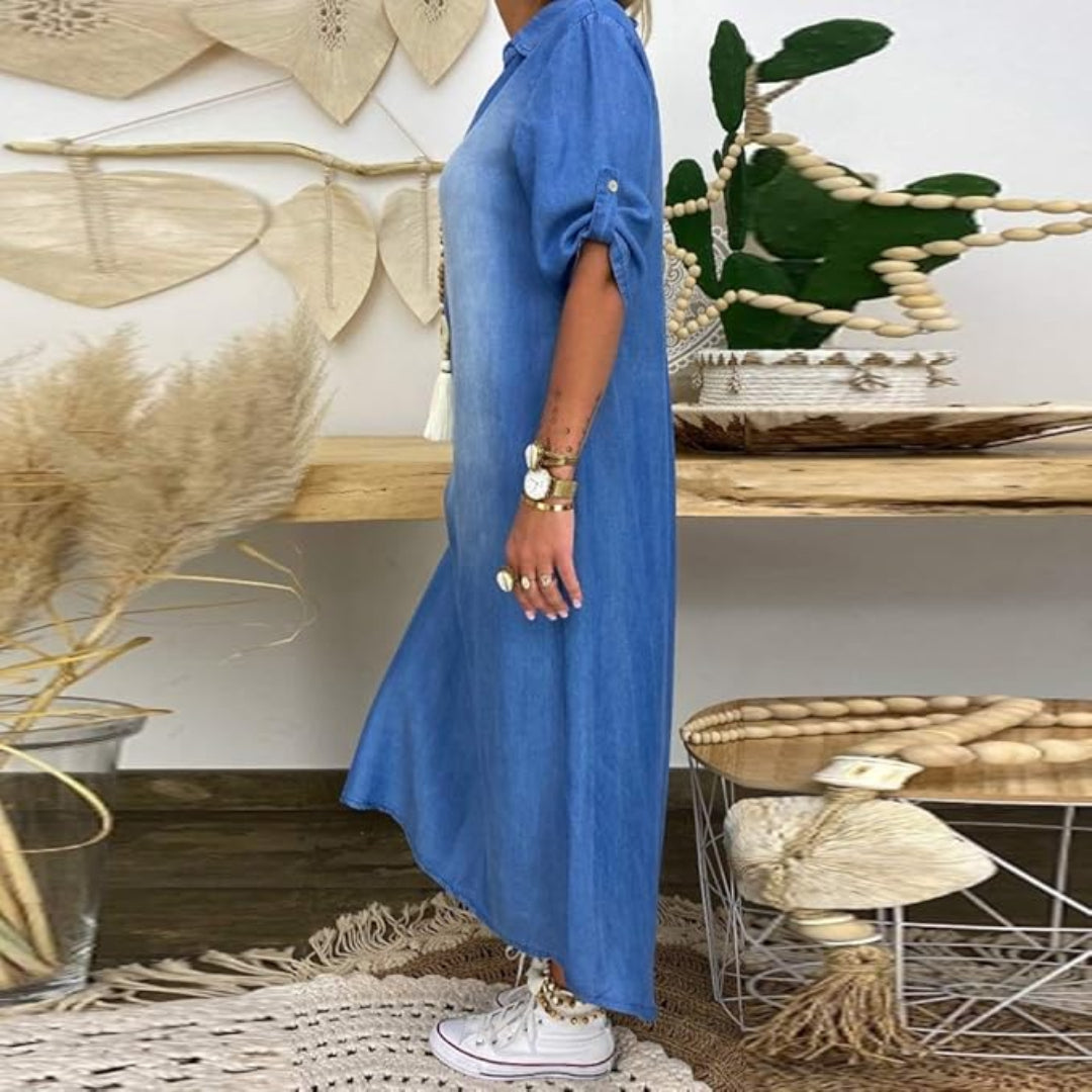 ZUZANA | Bohemian Style Denim-Look Dress