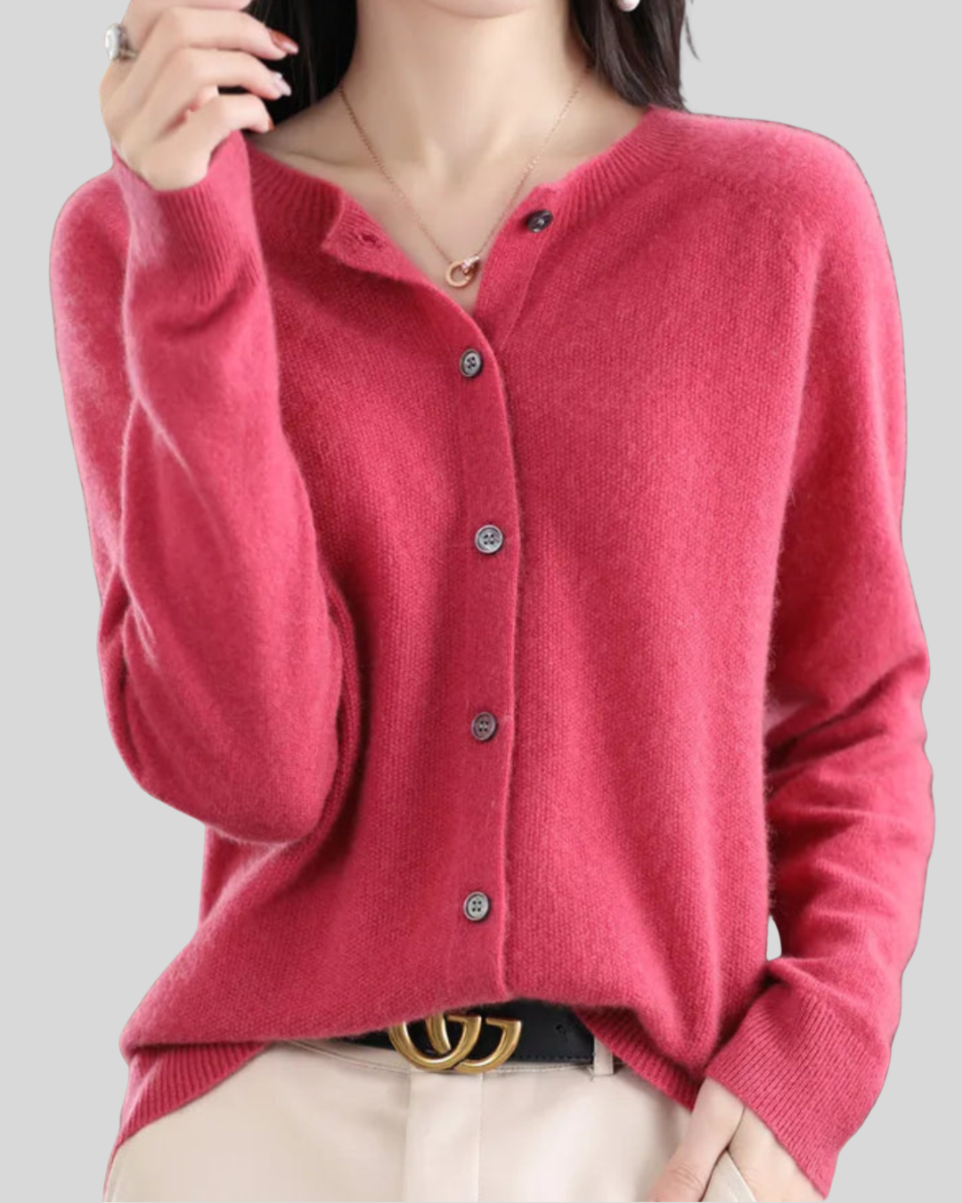 ZUZANA | Reine Merinoull Dámský O-Uringad Pletený Svetr