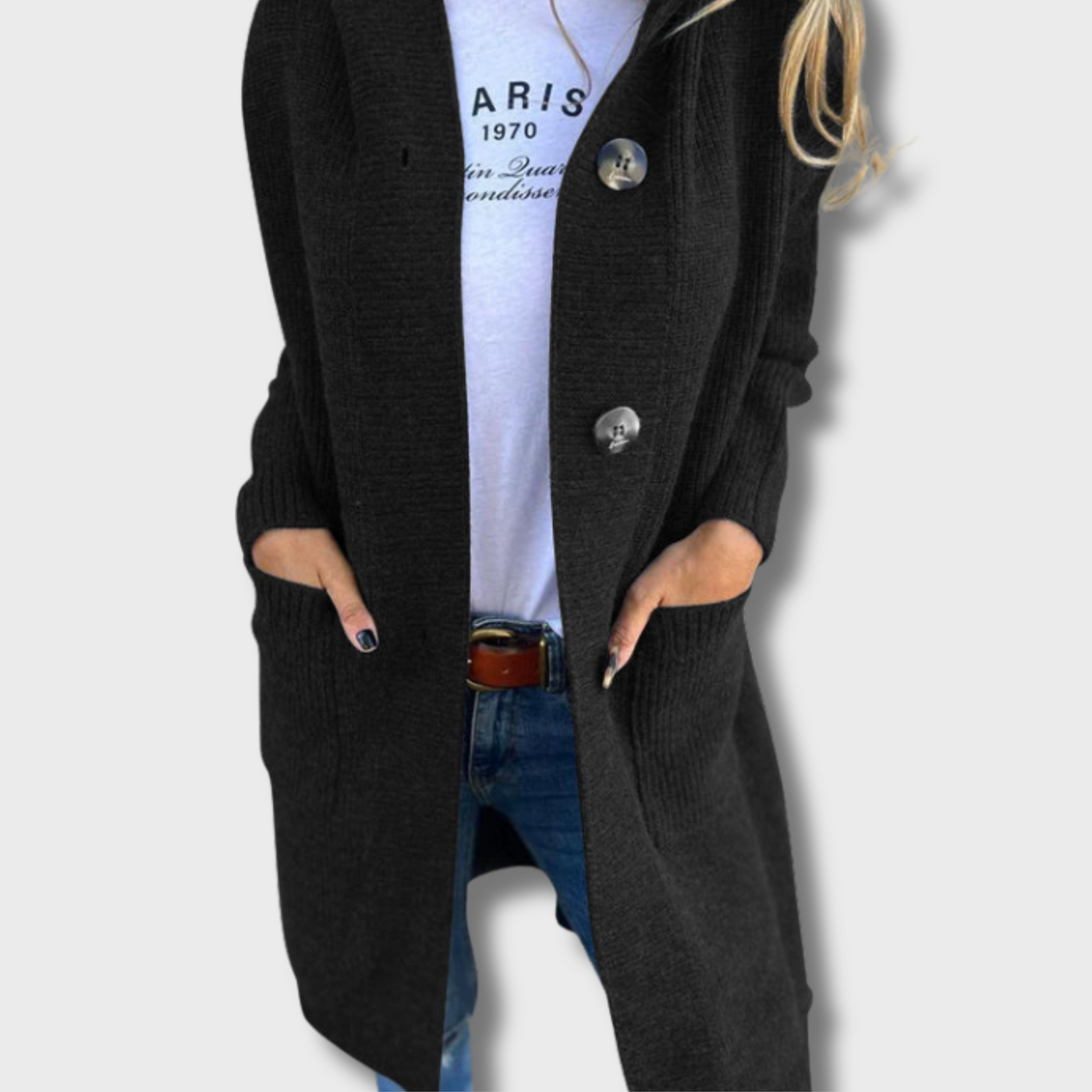 ZUZANA | Elegantní dlouhý pletený kardigan