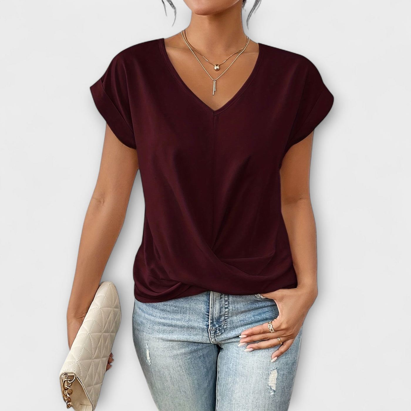 Carlinda | Elegant V-neck Top