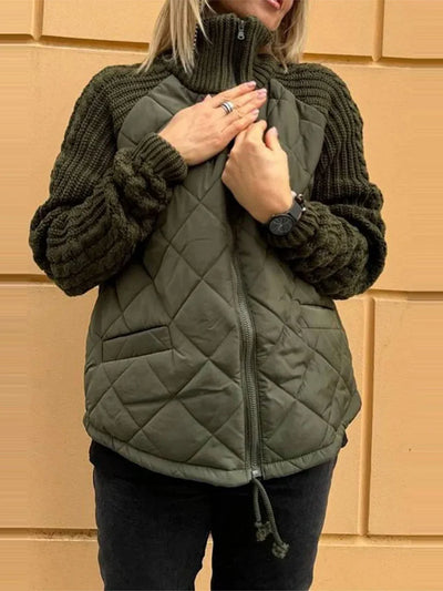 BELINA | Casualová patchworková bunda po zip 