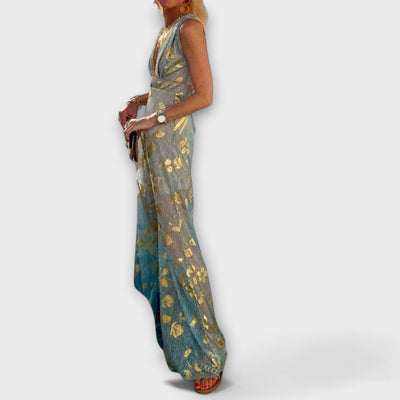 ZUZANA | Šaty s V-výstřihem a flitrovými detaily