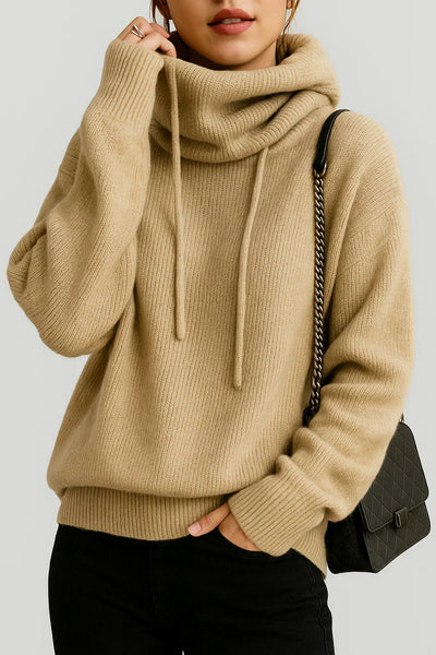 Zuzana | Příjemná pletená mikina s kapucí