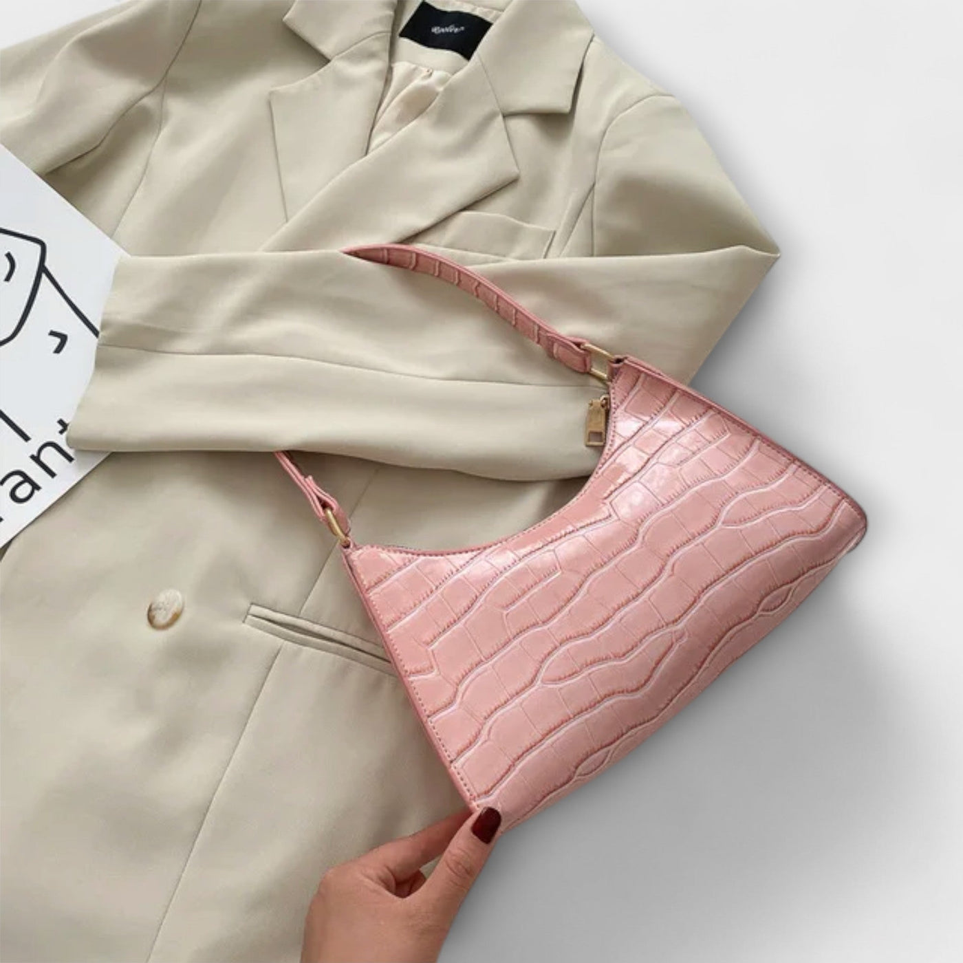 AUVIENNE | Lesklá Kožená Taška