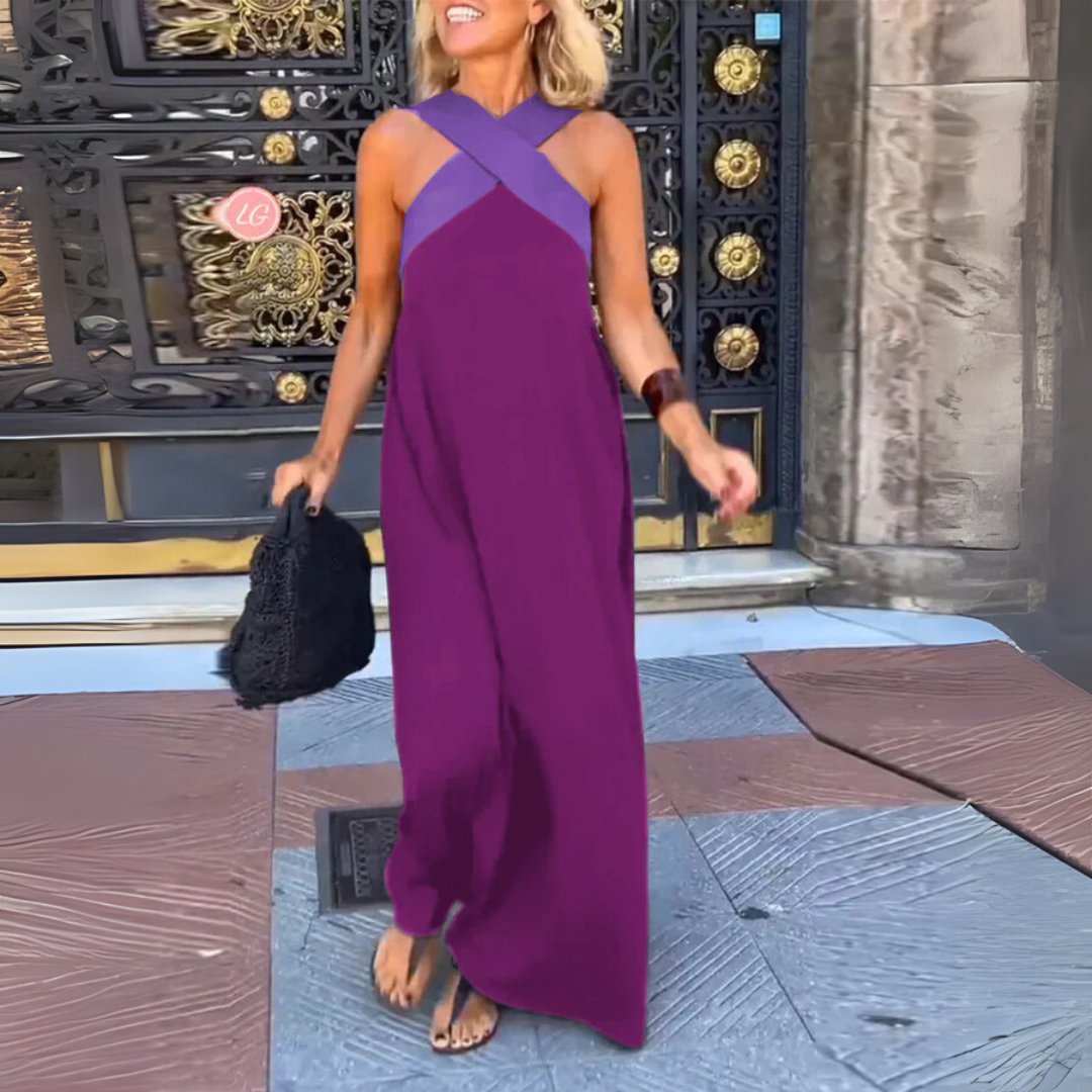 ZUZANA | Letní maxi šaty s kříženým dekoltem