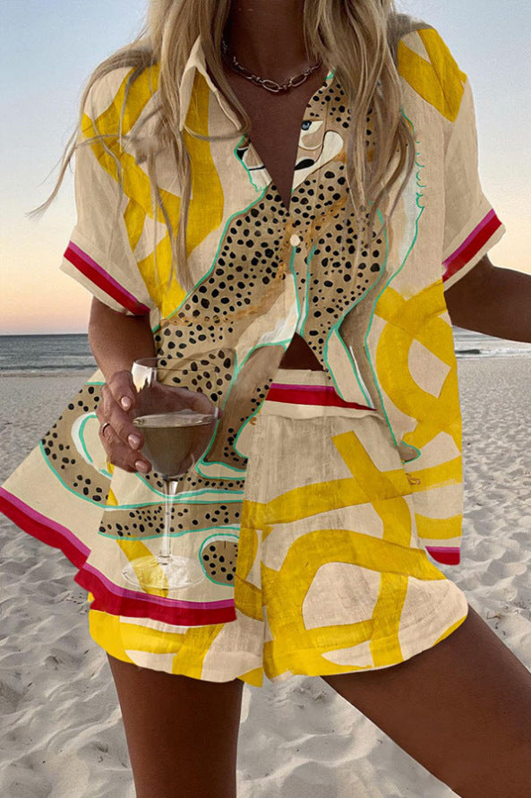 CASIMA | Krátká souprava povlečení s potiskem geparda