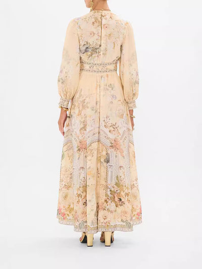 Talbot™ | GoldenBloom Vintage Boho Maxi Dress
