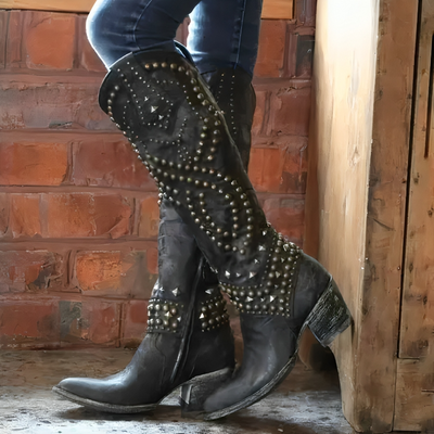 Linda | Western Knee-High Boots