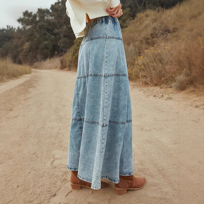 HAILEY | BOHEMINA LONG DENIM SKIRT