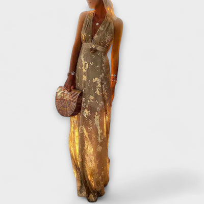 ZUZANA | Šaty s V-výstřihem a flitrovými detaily