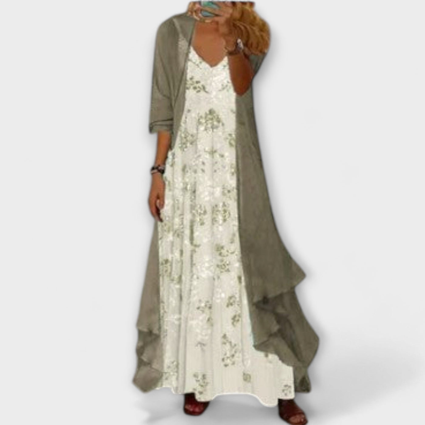 ZUZANA | Stylové zelené šaty