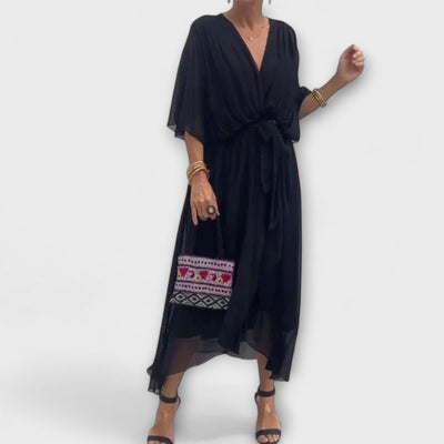 ZUZANA | V-Neck Chiffon Dress