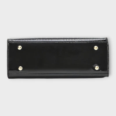 AUVIENNE | Lesklý krokodýlí vzor kabelka