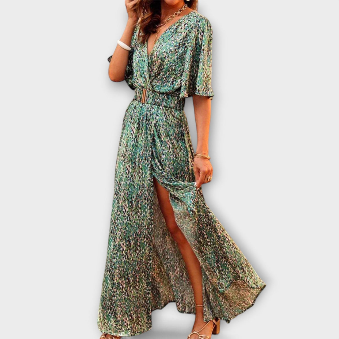 ZUZANA | Bohemian V-Neck Maxi Dress