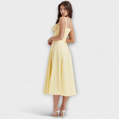 ZUZANA | Černé korzetové šaty s moderním jarním květinovým vzorem