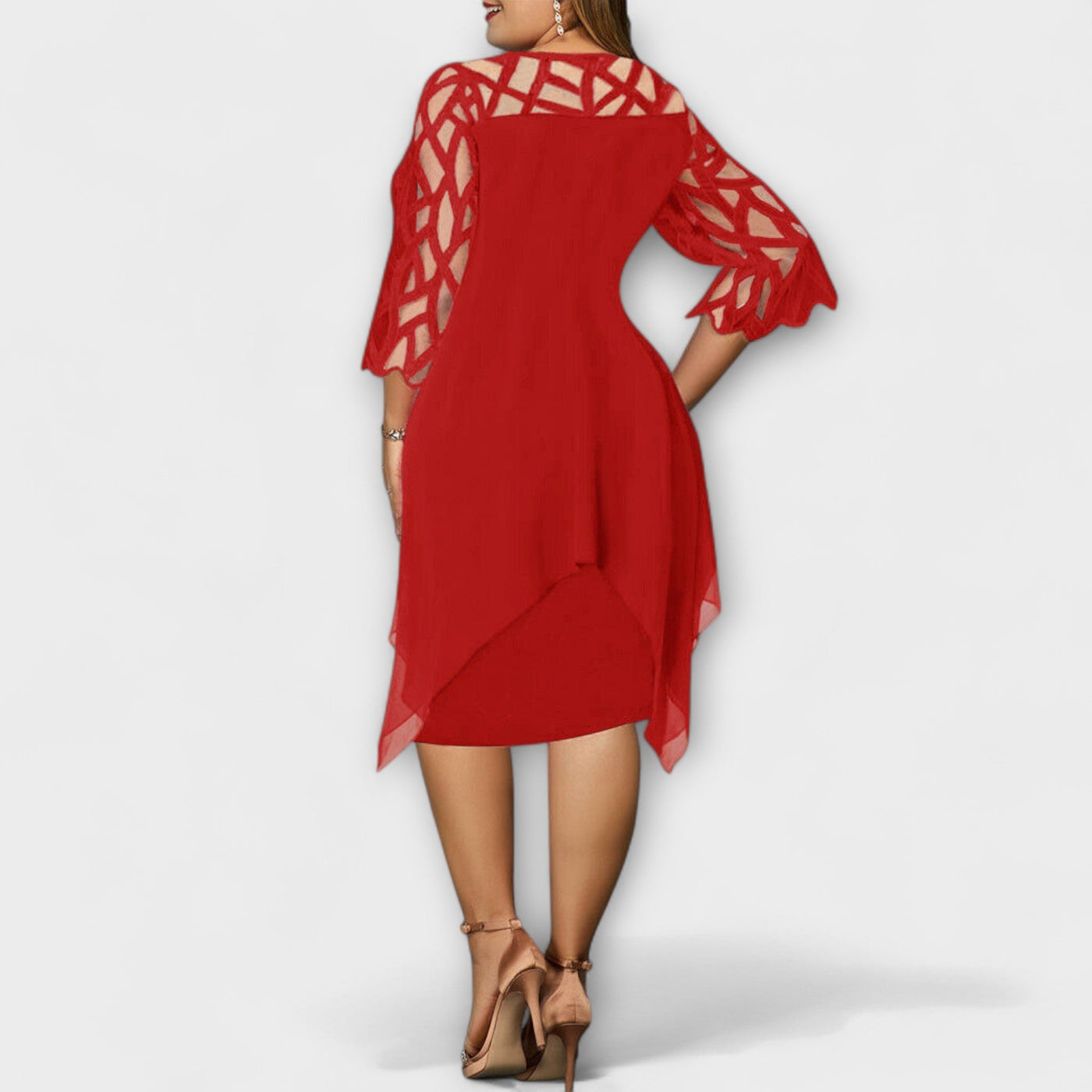 ZUZANA | Elegantní Midi Šaty v Plus Velikosti