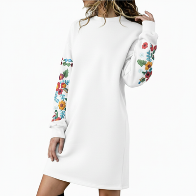 Talbot™ | Floral Embroidered Sweatshirt Dress