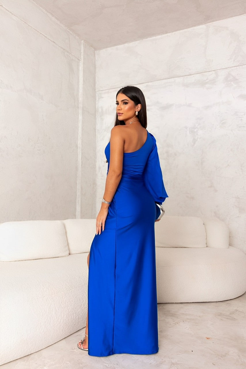 Erica™ | One-Shoulder Satin Evening Dress